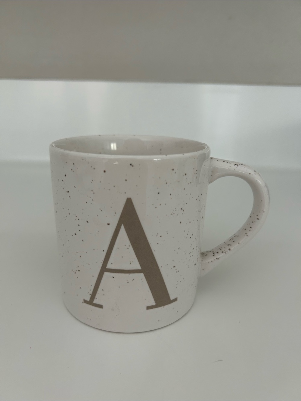 Threshold Monogram A Speckled Ceramic Mug